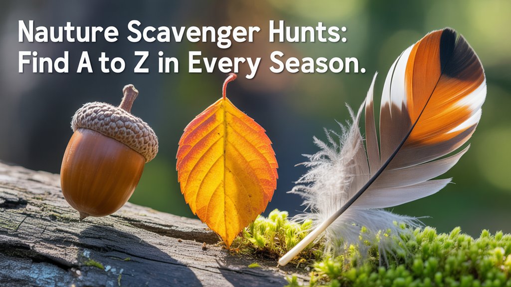 nature themed alphabet scavenger hunt