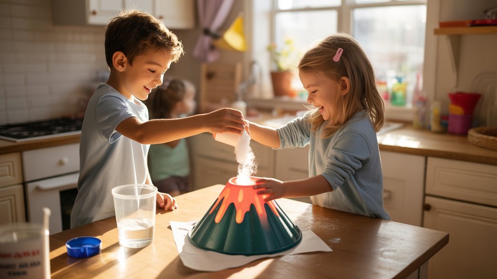 baking soda vinegar eruption