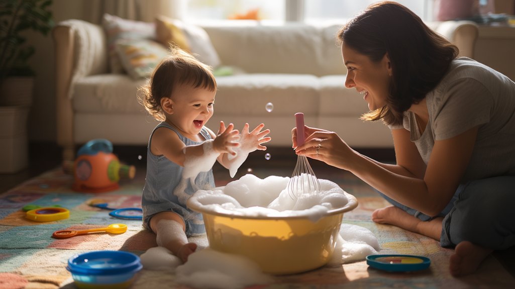 bubble foam sensory play