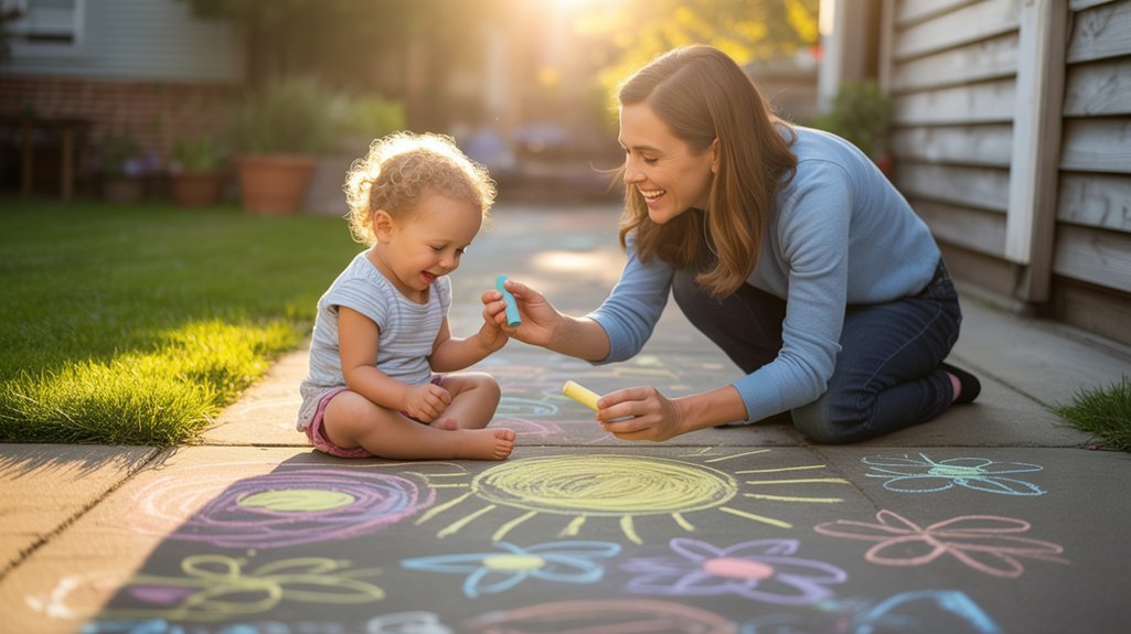 chalk drawing enhances development