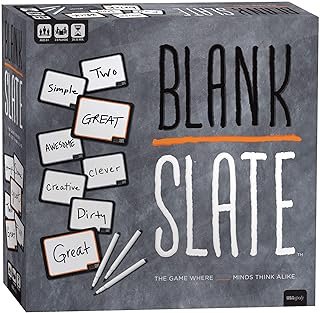 USAOPOLY BLANK SLATE, Where Great Minds Think Alike, Fun Family-Friendly Board Game, Word Association Party Game, Easy to Learn, Fun to Play Family Game Night, 3-8 Players, Ages 8+