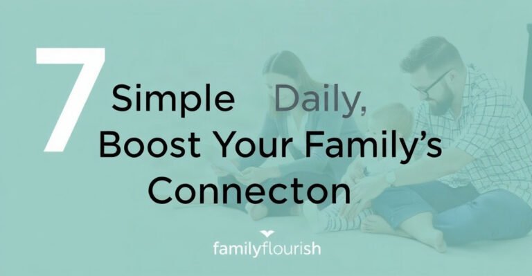 A bright lifestyle photo depicting 7 simple daily rituals boost family's connection.